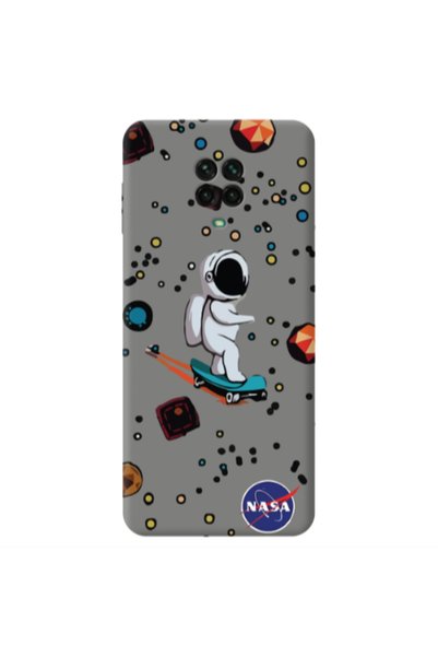 Other Xiaomi Redmi Note 9 Pro Astronaut with skateboard Grey Colored Silicone...