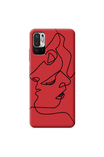 Other Xiaomi Redmi Note 10 Pro 5G intertwined Red Colored Silicone TPU Θήκη
