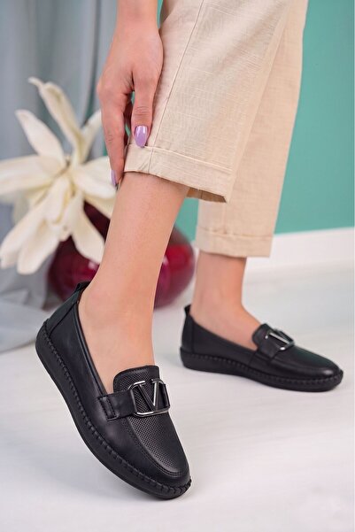 AlbiShoes Women's 4-Point Buckle Detail Anatomical Non-Slip Sole Comfortable ...