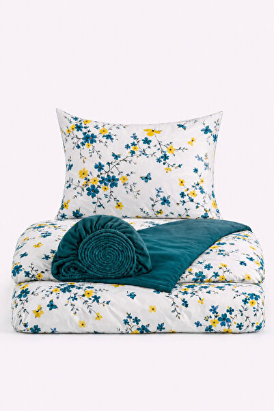 İQON Elastic Sheet Duvet Cover Set Single Size Outlt1 Jngle Ptrl