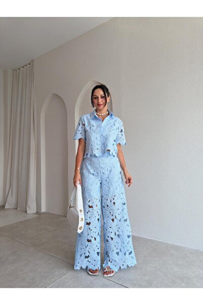 Mooi Butik طقم ليوني 8945 - أزرق