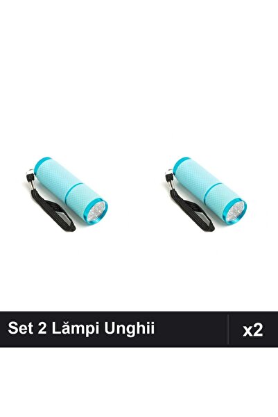 NAİLS Set 2 Lămpi UV/LED Mini Lanternă 9 Becuri pentru Uscare Unghii Gel