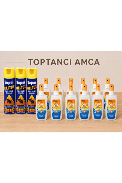Toptancı Amca 3 Adet Killtox Süper Böcek İlacı Sprey + 15 Adet OFF! Losyon Si...