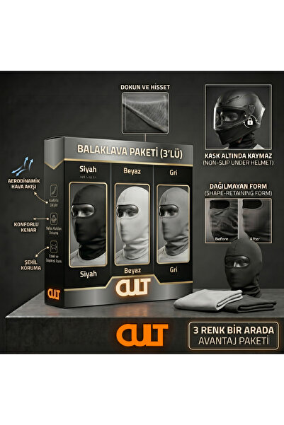 maskcult Kaymaz Motorcu Maskesi Paketi