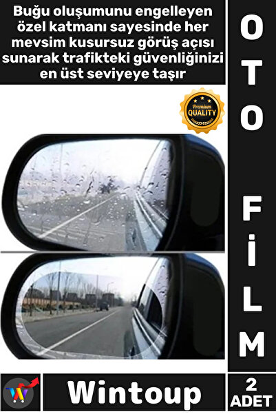 Wintoup # OtoFilm طبقة واقية شفافة مضادة للماء والضباب لمرآة السيارة الجانبية...