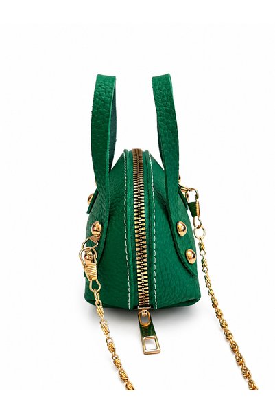 BGT STUDIO Mini Aura Chain Strap Mini Shoulder Bag Faux Leather Zippered 12X8 cm (5 Colors)