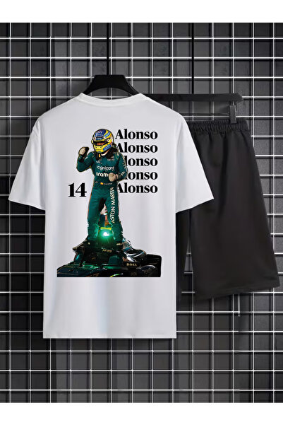 MAGORS Fernando Alonso Printed 100% Cotton Crewneck Children's T-Shirt-Shorts...