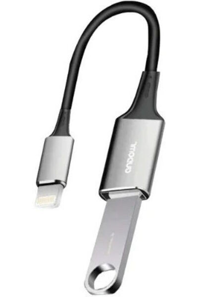 Andowl Μετατροπέας Lightning αρσενικό σε USB-A θηλυκό Γκρι 1 τεμάχιο Q-ZH018