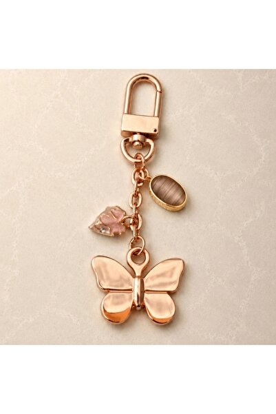 Store Coeur et papillon - Kelebek Blush Lumiére multi çanta charmı