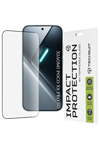 Techsuit Folie pentru Xiaomi Poco X8 Pro - 111D Full Cover / Sticlă cu adeziv...