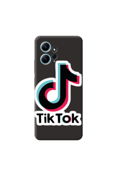 Other Xiaomi Redmi Note 12 4G Tik Tok Black Colored Silicone TPU Θήκη