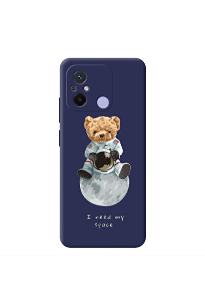 Other Xiaomi Redmi 12C Bear in space Dark blue Colored Silicone TPU Θήκη
