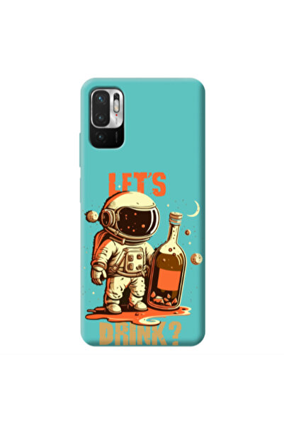 Other Xiaomi Redmi Note 10 Pro 5G Lets drink Turquoise Colored Silicone TPU Θήκη