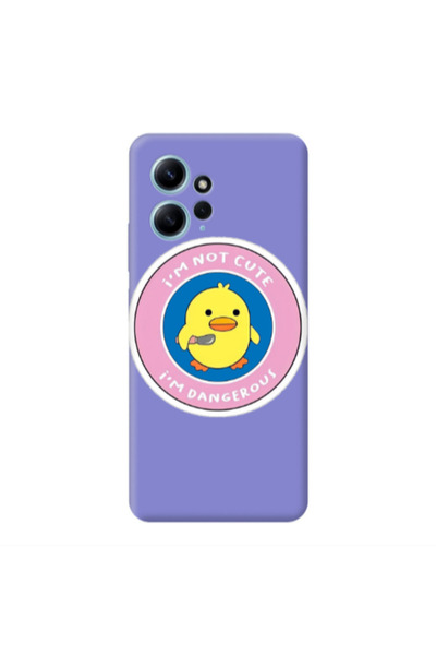 Other Xiaomi Redmi Note 12 4G I m dangerus Purple Colored Silicone TPU Θήκη