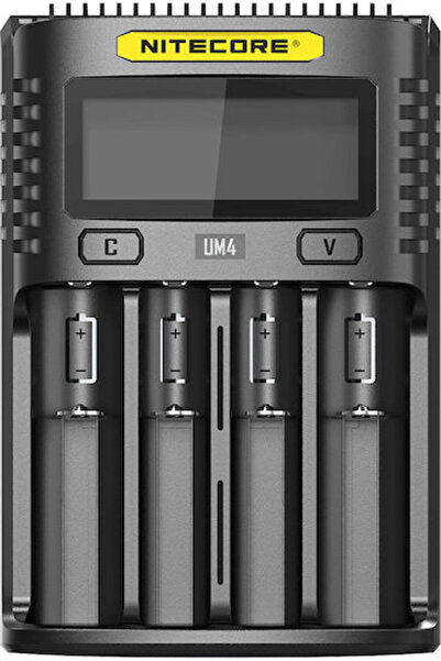Nitecore Φορτιστής UM4 για 4 Μπαταρίες Li-ion/Ni-Cd/Ni-MH Μεγέθους AA/AAA/D/1...