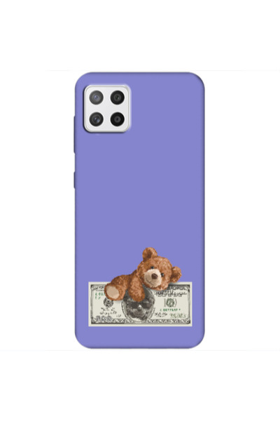 Other Samsung A22 5G Money Style Purple Colored Silicone TPU Θήκη
