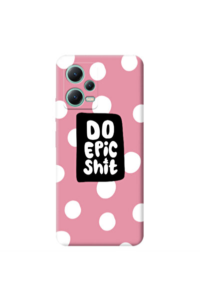 Other Xiaomi Redmi Note 12 Pro 5G Do Epic Shit Pink Colored Silicone TPU Θήκη