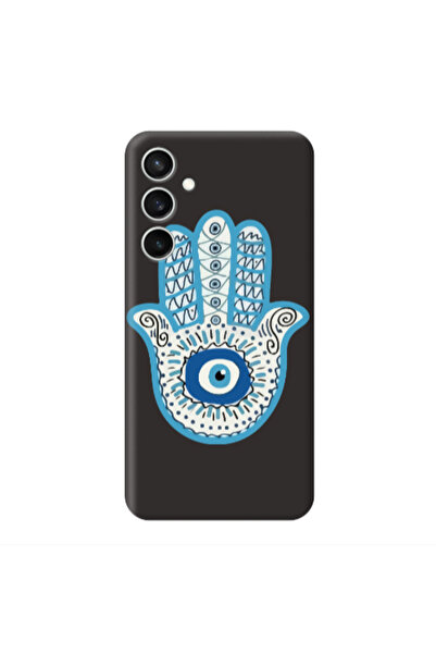 Other Samsung S24 Plus Evil eye bead in hand Black Colored Silicone TPU Θήκη