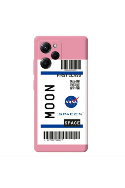 Other Xiaomi Poco X5 Pro Moon spacex Pink Colored Silicone TPU Θήκη