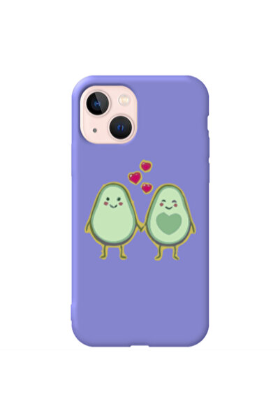 Other Apple iPhone 13 Avocados Purple Colored Silicone TPU Θήκη