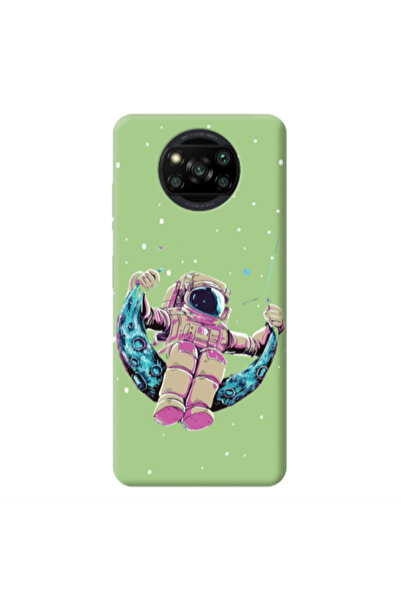 Other Xiaomi Poco X3 /X3 Pro Astronaut swinging on the moon Light Green Color...