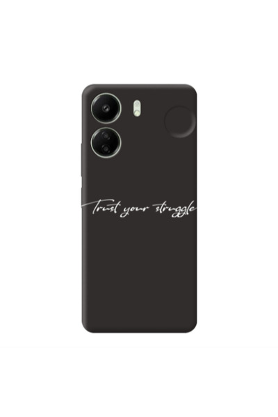 Other Xiaomi Redmi 13C Trust your struggle Black Colored Silicone TPU Θήκη