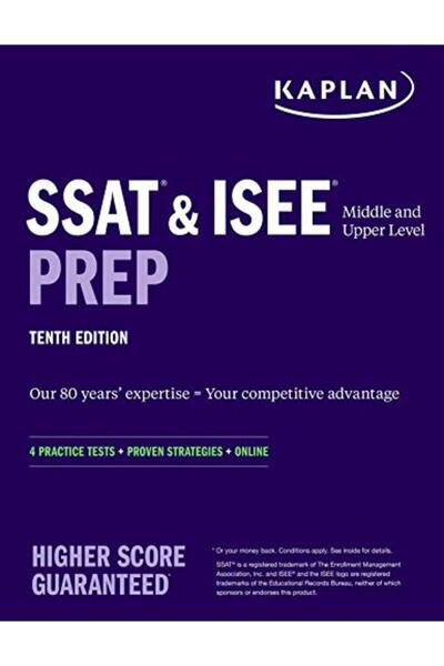 Simon & Schuster UK Ssat And Isee Middle And Upper Level Prep 4 Practice Test...