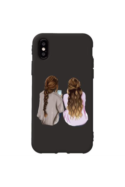 Other Apple iPhone Xs Max Friends Black Colored Silicone TPU Θήκη