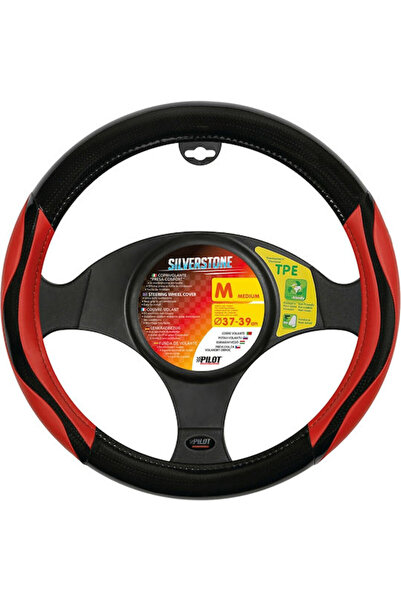Lampa Car Steering Wheel Cover Silverstone with Diameter 37-39cm made of Leat...