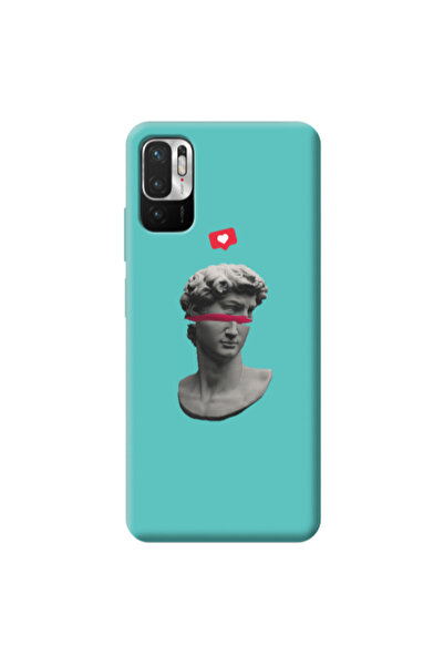 Other Xiaomi Redmi Note 10 Pro 5G Half statue Turquoise Colored Silicone TPU ...