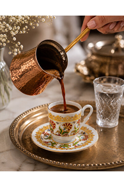 Armada Çini Ar 681 Clove Gold Gilded 6-Piece Cup Set