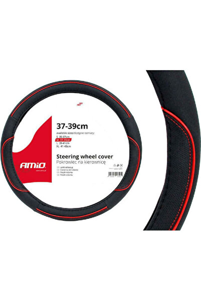 AMIO Car Steering Wheel Cover SWC-21 with Diameter 37-39cm Synthetic Black