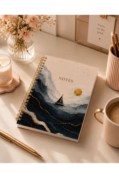NİORE A5 Spiral Bound 120 Pages Notebook Sunken Ship