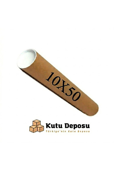 KUTU DEPOSU 10x50 cm Kapaklı Silindir Postüp Rulo Gönderi Kutusu (5 ADET)