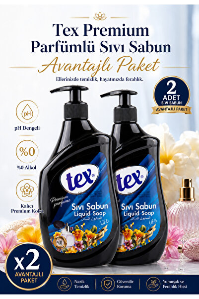 Tex Premium Parfüm - 2'li Set Sıvı Sabun Life