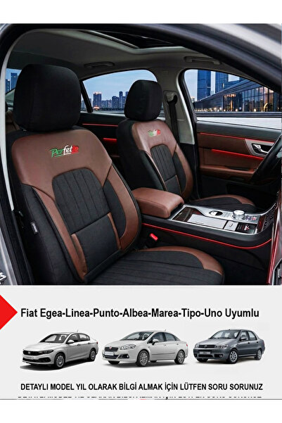 GM-DESIGN Perfetto Series Luxury Linen Car Seat Cover - (Fi̇at Egea-Linea-Pun...