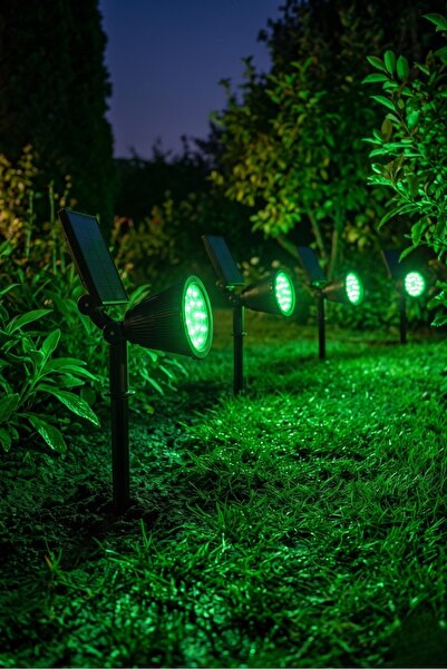 Ema Dükkan Solar Çim Armatürü 18w Yeşil Güneş Enerjili Ip65 Su Geçirmez Fotos...