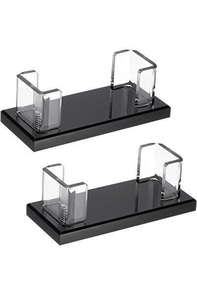 Arabest 2-Piece Acrylic Business Card Holder,Modern Clear Name Card Display S...