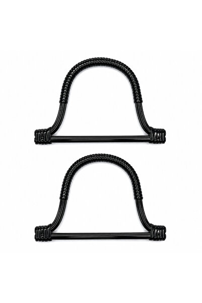 iğne izi Plastic Bag Handle 2 Pieces Black - Bag Handle - DIY Handmade Bag Ac...