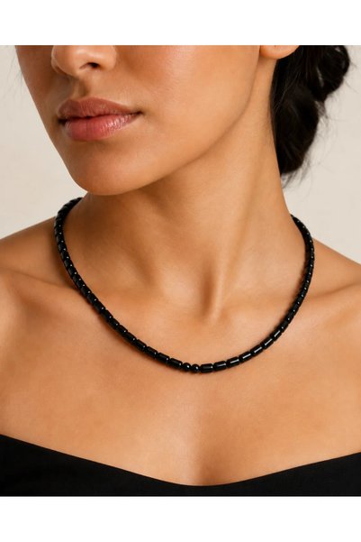HÜNERTAŞ Oltu Stone Women's Necklace - Simple