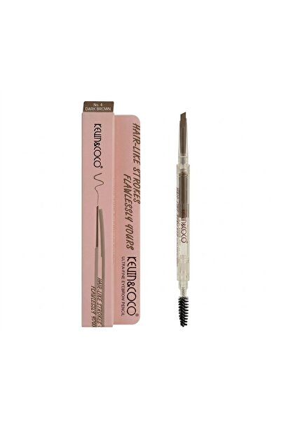 Flippy Creion de Sprancene cu Perie, Kevin&Coco, 2in1, 1.5 mm, Maro Inchis