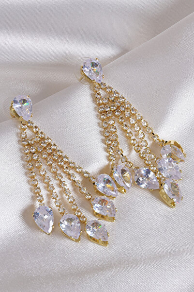 Süspüs Accessories أقراط فيلورا الفاخرة من الزركون