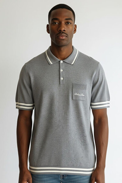 Geco Men's Premium Imported Polo Collar Short Sleeve Knitwear T-Shirt / T-Shirt
