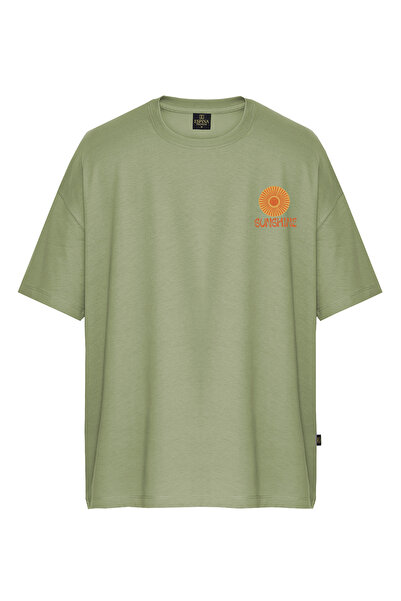 Espina Premium Sunshine Printed Oversize Short Sleeve T-Shirt