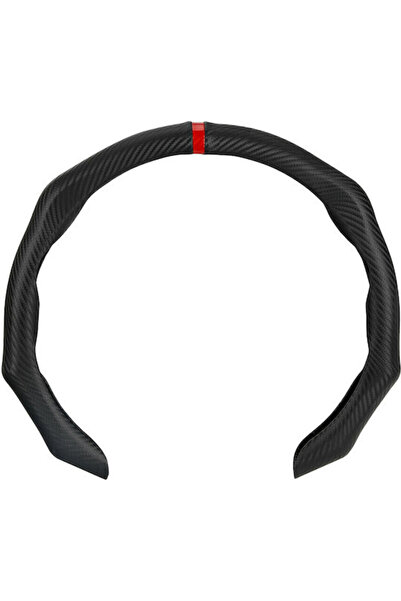 Lampa Car Steering Wheel Cover Microfiber Black with Black Stitching