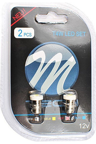 M-TECH Λάμπες Αυτοκινήτου & Μοτοσικλέτας BA9S LED 12V 0.24W 2 τεμάχια