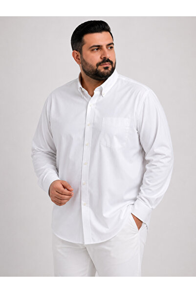 ANNEX Large Size Cotton Long Sleeve Men's Shirt