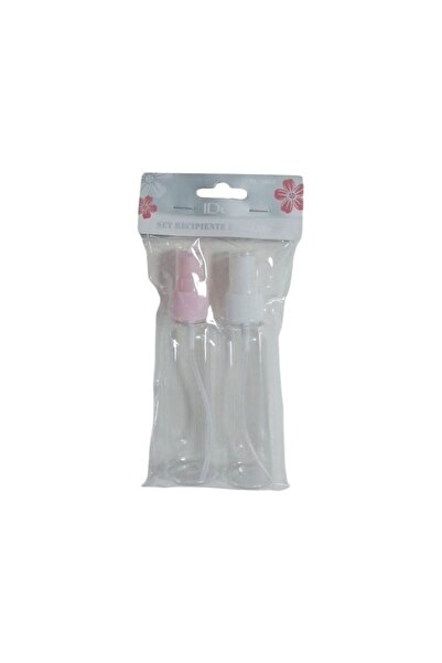 idei Set 2 Sticle Pulverizator Transparente 70ml, Capac Alb și Roz Pastel, Re...