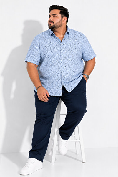 ANNEX Large Size Cotton Short Sleeve Men's Shirt