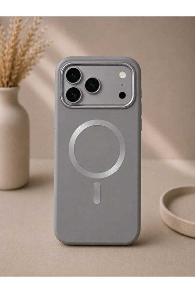 Case I PHONE 17 PRO Gri Lensli Kılıf